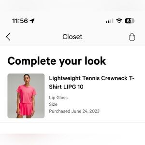 lululemon athletica Pink Short Sleeve Tee